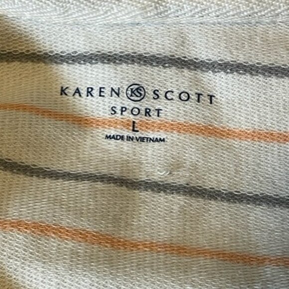 Karen Scott Women's Zip Front Hoodie - Picture 3 of 6